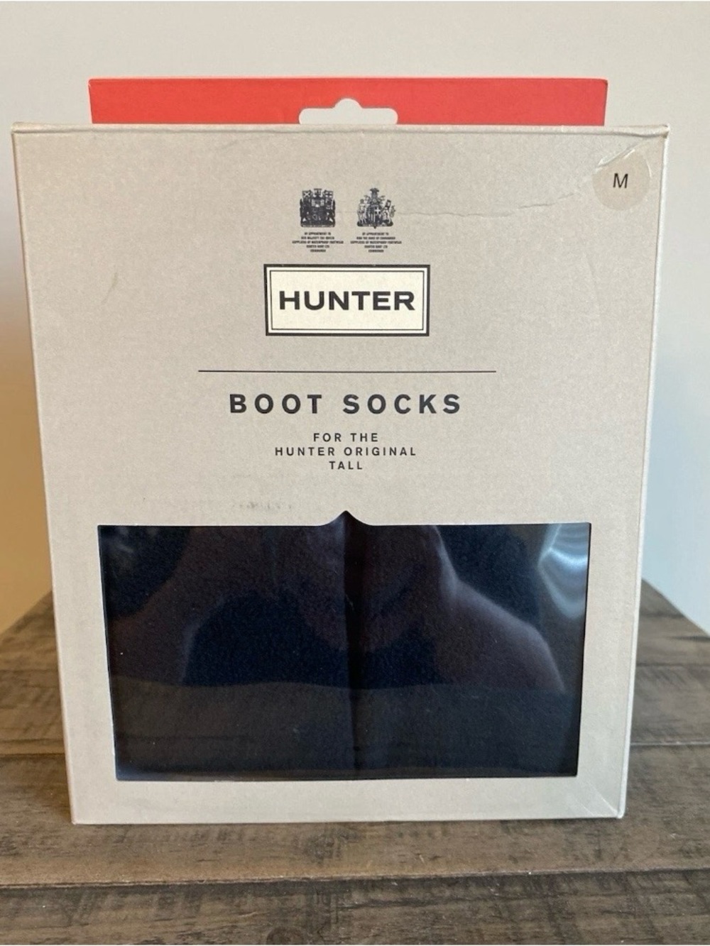 Hunter Black Original Tall Fleece Welly Socks Women's Size Medium